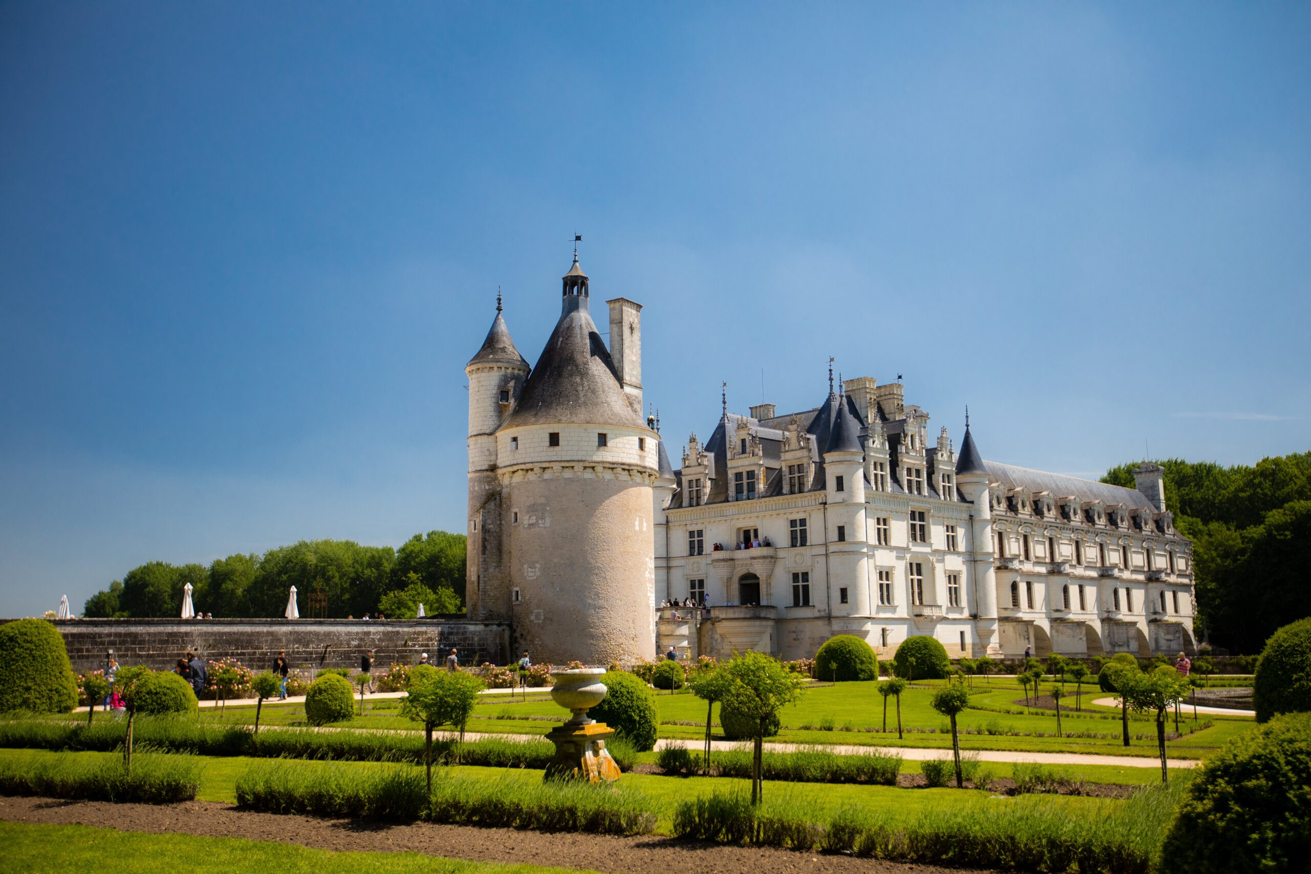 vidunderligt og eventyrligt slot i Frankrig